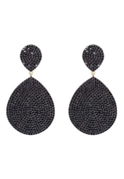 Latelita Monte Carlo Earrings Gold Black Zircon