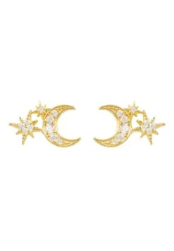 Latelita Moon And Starburst Mini Earrings Gold