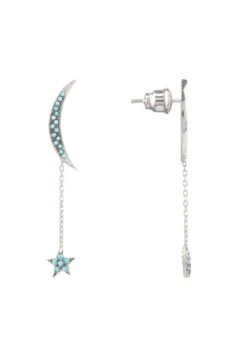 Latelita Moon & Star Drop Earrings Blue Turquoise Silver 8 Latelita Moon & Star Drop Earrings Blue Turquoise Silver -Latelitla Store moon star drop earrings blue turquoise silver 617208