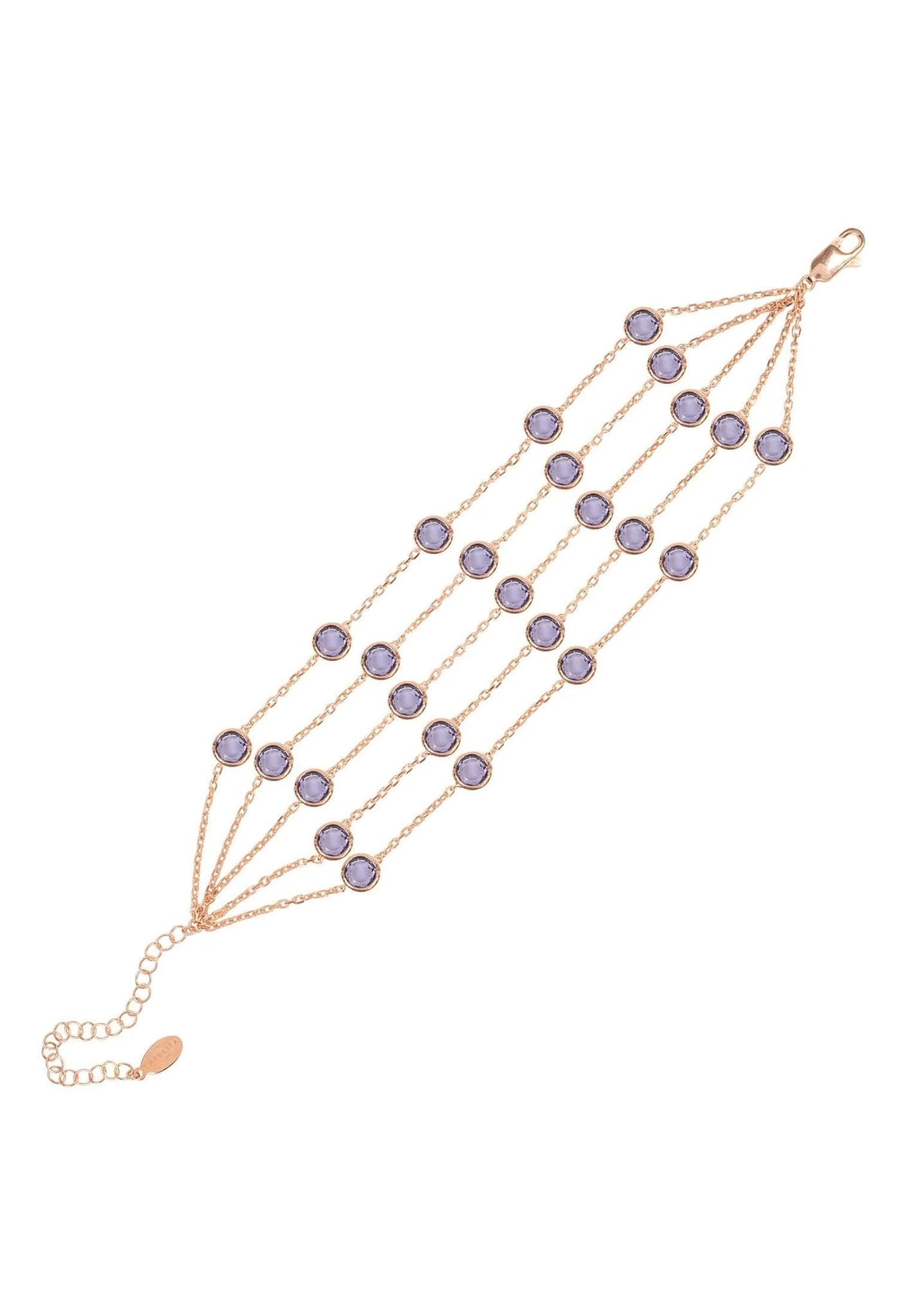 Latelita Naples Statement Gemstone Bracelet Rose Gold Amethyst 3 Latelita Naples Statement Gemstone Bracelet Rose Gold Amethyst