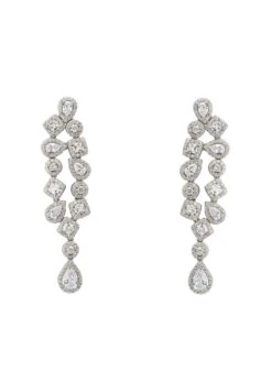 Latelita Natalia Chandelier Earrings Silver