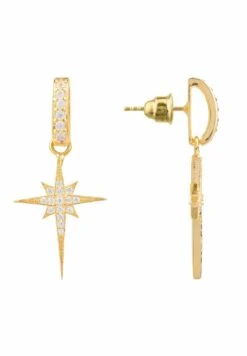 Latelita North Star Burst Small Drop Earrings Gold -Latelitla Store north star burst small drop earrings gold 421301