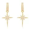 Latelita North Star Burst Small Drop Earrings Gold -Latelitla Store north star burst small drop earrings gold 742652