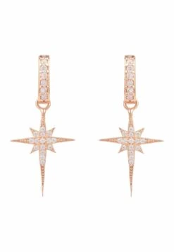 Latelita North Star Burst Small Drop Earrings Rosegold