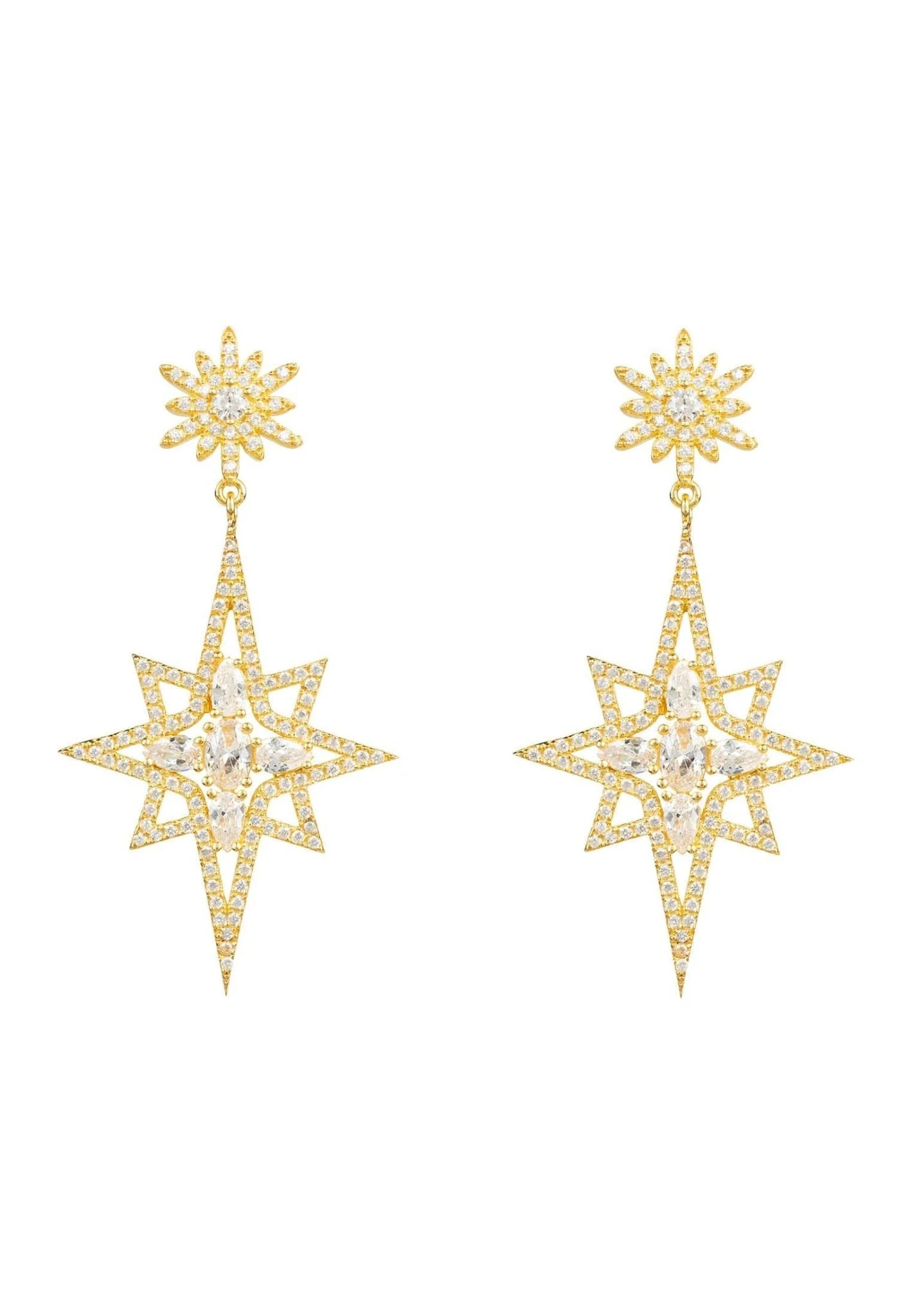 Latelita Northern Star Drop Earrings Gold 3 Latelita Northern Star Drop Earrings Gold