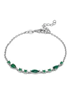 Latelita Olivia Bracelet Emerald Green Silver