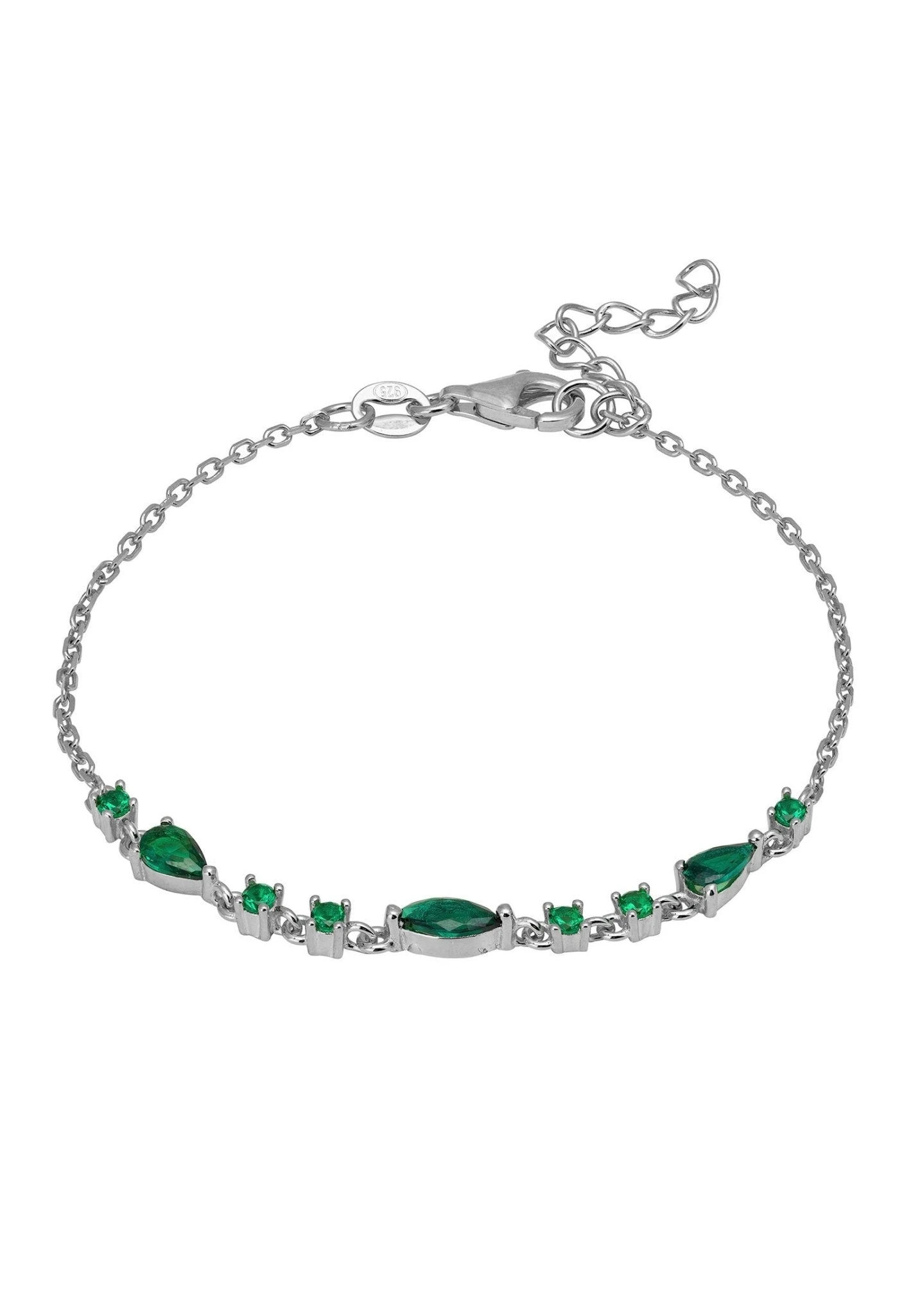 Latelita Olivia Bracelet Emerald Green Silver 2 Latelita Olivia Bracelet Emerald Green Silver