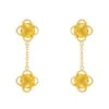 Latelita Open Clover Double Drop Earrings Gold Citrine Hydro -Latelitla Store open clover double drop earrings gold citrine hydro 755902