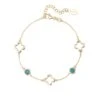 Latelita Open Clover Gemstone Bracelet Gold Turquoise 1 Latelita Open Clover Gemstone Bracelet Gold Turquoise -Latelitla Store open clover gemstone bracelet gold turquoise 406806