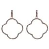 Latelita Open Clover Large Drop Earrings Chocolate Rosegold -Latelitla Store open clover large drop earrings chocolate rosegold 601351