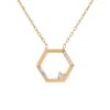 Latelita Open Hexagonal Pendant Necklace Rosegold -Latelitla Store open hexagonal pendant necklace rosegold 764816