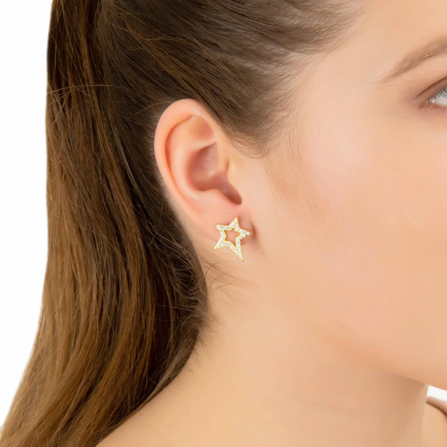 Latelita Open Star Stud Earrings 4 Latelita Open Star Stud Earrings - Image 2