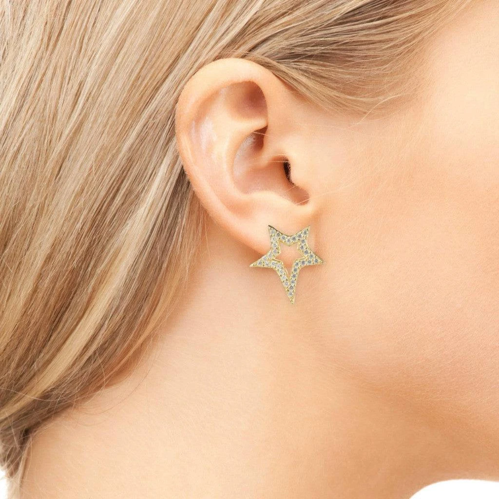 Latelita Open Star Stud Earrings 10 Latelita Open Star Stud Earrings - Image 8
