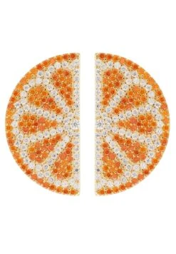 Latelita Orange Fruit Slice Stud Earrings Gold