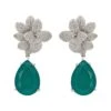 Latelita Orchid Flower Teardrop Colombian Emerald Earrings Silver 1 Latelita Orchid Flower Teardrop Colombian Emerald Earrings Silver -Latelitla Store orchid flower teardrop colombian emerald earrings silver 938950