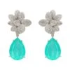 Latelita Orchid Flower Teardrop Paraiba Tourmaline Earrings Silver -Latelitla Store orchid flower teardrop paraiba tourmaline earrings silver 651893