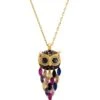 Latelita Owl Rainbow Pendant Necklace Gold 2 Latelita Owl Rainbow Pendant Necklace Gold -Latelitla Store owl rainbow pendant necklace gold 391050