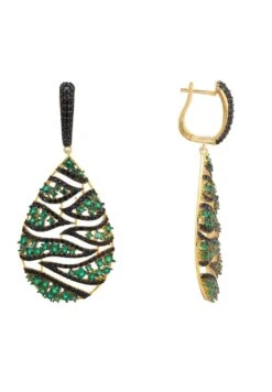Latelita Panama Earrings Green & Black Gold 8 Latelita Panama Earrings Green & Black Gold -Latelitla Store panama earrings green black gold 853122
