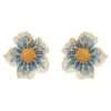 Latelita Pansy Flower Blue Earrings Gold -Latelitla Store pansy flower blue earrings gold 162286