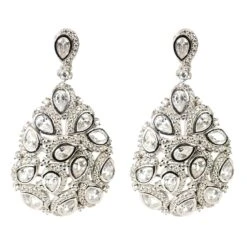 Latelita Peacock Earrings Silver