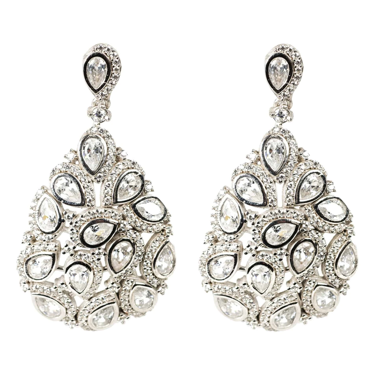 Latelita Peacock Earrings Silver 3 Latelita Peacock Earrings Silver