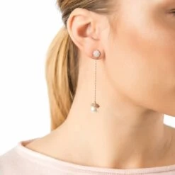Latelita Pearl Long Drop Earrings Silver -Latelitla Store pearl long drop earrings silver 534636