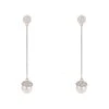 Latelita Pearl Long Drop Earrings Silver -Latelitla Store pearl long drop earrings silver 634158