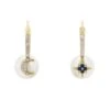 Latelita Pearl Moon & Star Earrings Gold -Latelitla Store pearl moon star earrings gold 624235