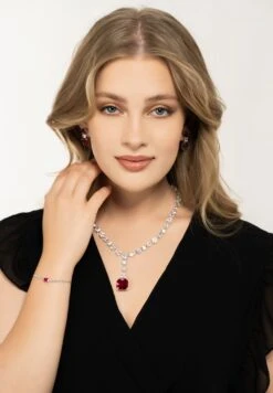 Latelita Penelope Drop Earrings Ruby Silver -Latelitla Store penelope drop earrings ruby silver 116144