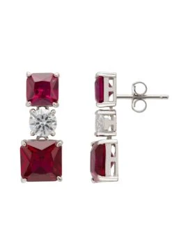Latelita Penelope Drop Earrings Ruby Silver -Latelitla Store penelope drop earrings ruby silver 623546