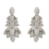 Latelita Petal Cluster Drop Earrings Silver -Latelitla Store petal cluster drop earrings silver 217063