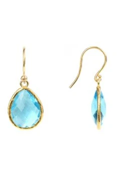 Latelita Petite Drop Earrings Blue Topaz Hydro Gold -Latelitla Store petite drop earrings blue topaz hydro gold 283796
