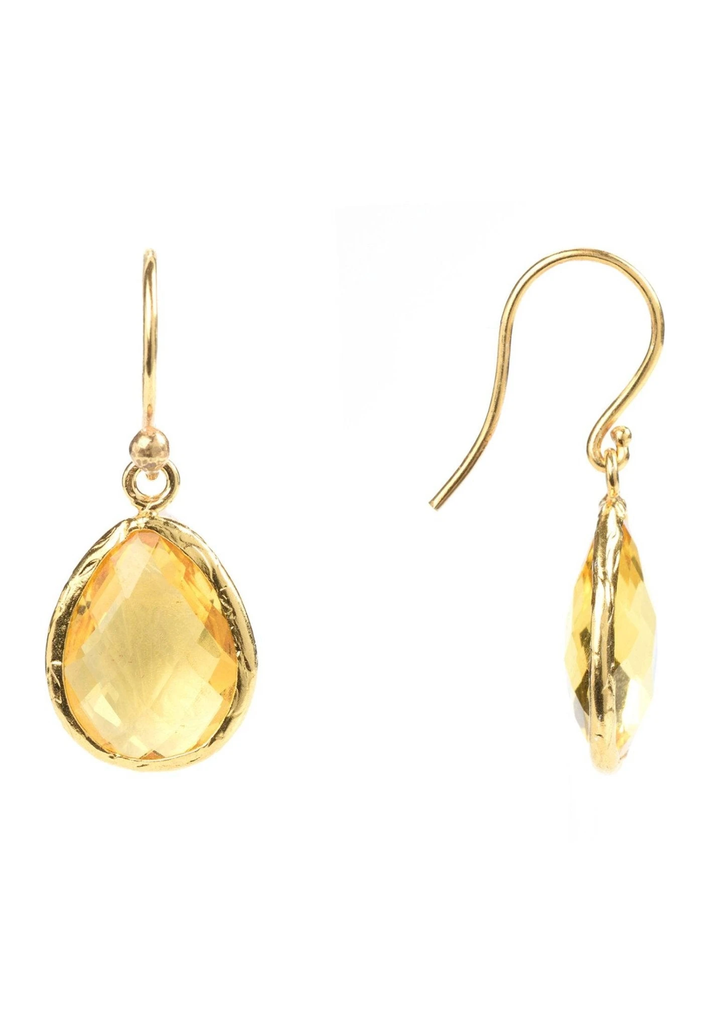 Latelita Petite Drop Earrings Citrine Hydro Gold 5 Latelita Petite Drop Earrings Citrine Hydro Gold - Image 3