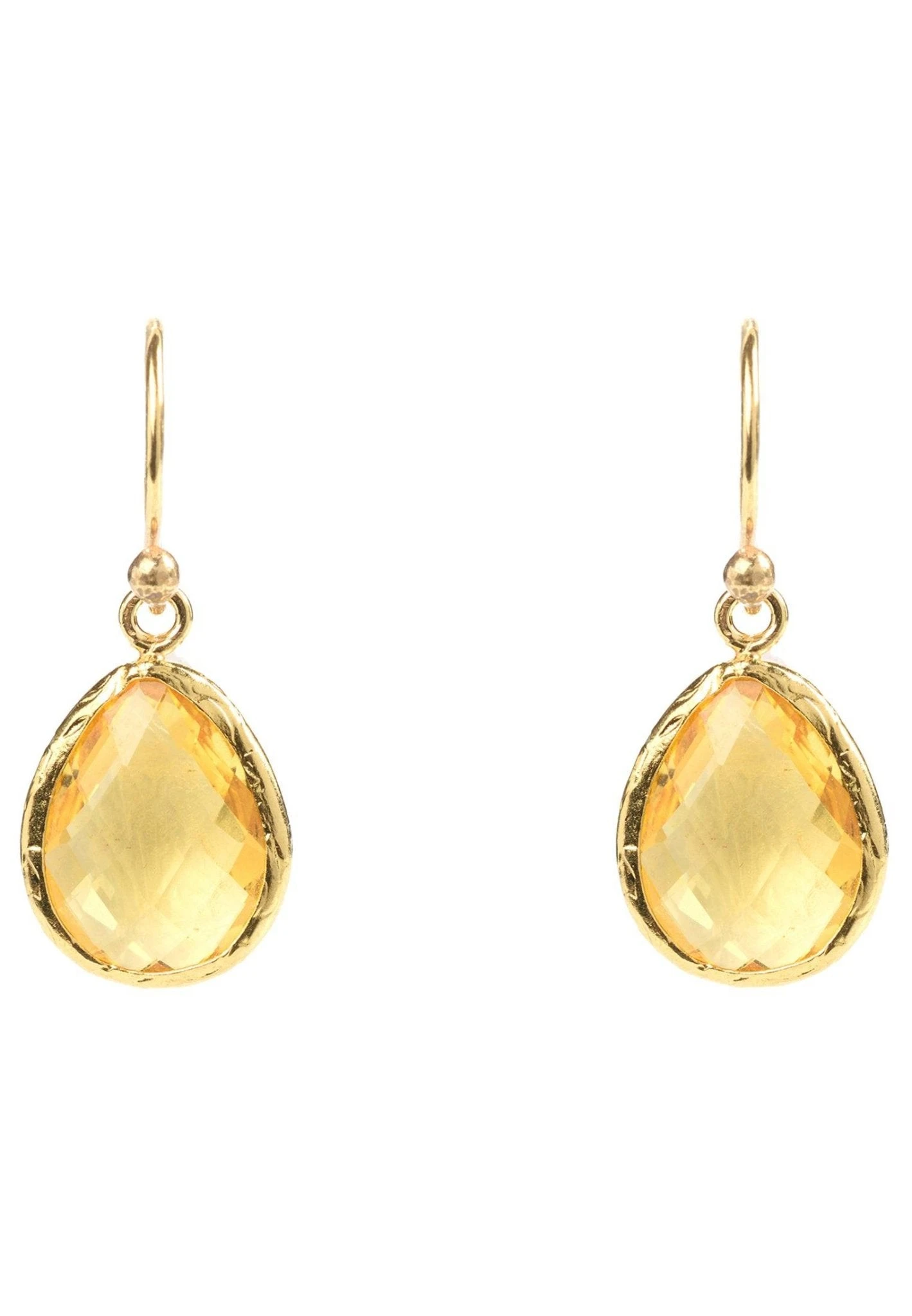 Latelita Petite Drop Earrings Citrine Hydro Gold 3 Latelita Petite Drop Earrings Citrine Hydro Gold