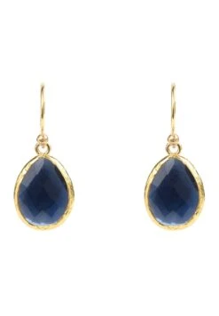 Latelita Petite Drop Earrings Sapphire Hydro Gold
