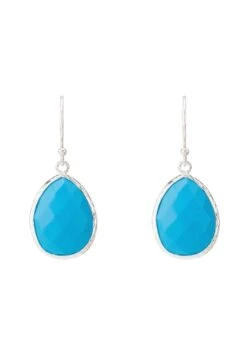 Latelita Petite Drop Earrings Turquoise Silver