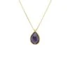Latelita Petite Drop Necklace Gold Amethyst Hydro -Latelitla Store petite drop necklace gold amethyst hydro 861431