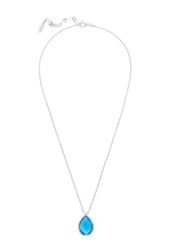 Latelita Petite Drop Necklace Silver Blue Topaz Hydro -Latelitla Store petite drop necklace silver blue topaz hydro 563514
