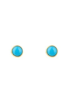 Latelita Petite Gemstone Earrings Gold Turquoise