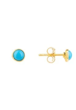 Latelita Petite Gemstone Earrings Gold Turquoise -Latelitla Store petite gemstone earrings gold turquoise 595276