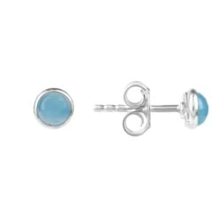 Latelita Petite Gemstone Earrings Silver Dark Blue Chalcedony 8 Latelita Petite Gemstone Earrings Silver Dark Blue Chalcedony -Latelitla Store petite gemstone earrings silver dark blue chalcedony 578296
