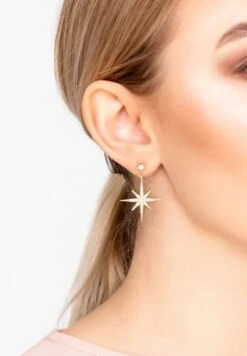 Latelita Petite Star Burst Drop Earrings Rosegold -Latelitla Store petite star burst drop earrings rosegold 929495