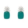 Latelita Pineapple Gemstone Earrings Colombian Emerald Silver -Latelitla Store pineapple gemstone earrings colombian emerald silver 489464