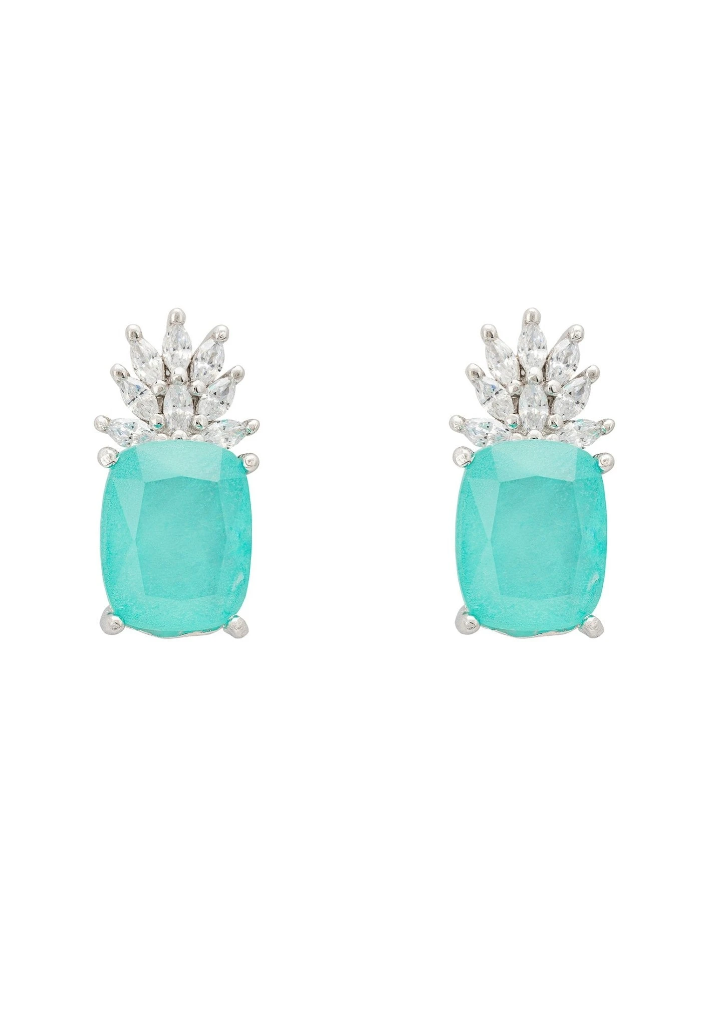 Latelita Pineapple Gemstone Earrings Paraiba Tourmaline Silver 3 Latelita Pineapple Gemstone Earrings Paraiba Tourmaline Silver