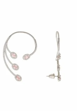 Latelita Pink Morganite Cz Statement Cuff Right Ear Silver