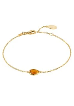 Latelita Pisa Mini Teardrop Bracelet Gold Citrine