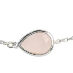 Latelita Pisa Mini Teardrop Bracelet Silver Rose Quartz -Latelitla Store pisa mini teardrop bracelet silver rose quartz 477749