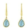 Latelita Pisa Mini Teardrop Earrings Gold Blue Topaz -Latelitla Store pisa mini teardrop earrings gold blue topaz 539999