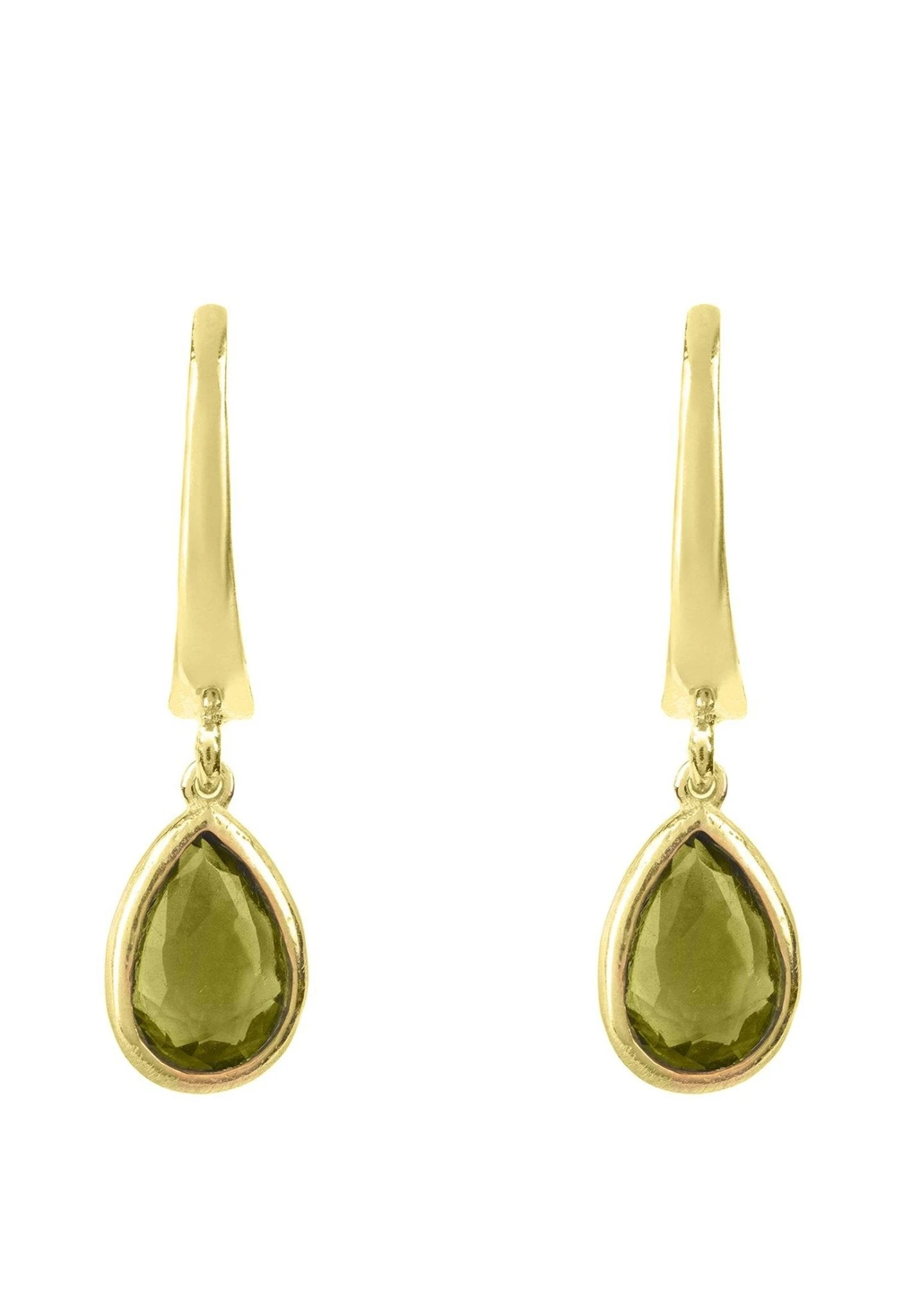 Latelita Pisa Mini Teardrop Earrings Gold Peridot 3 Latelita Pisa Mini Teardrop Earrings Gold Peridot