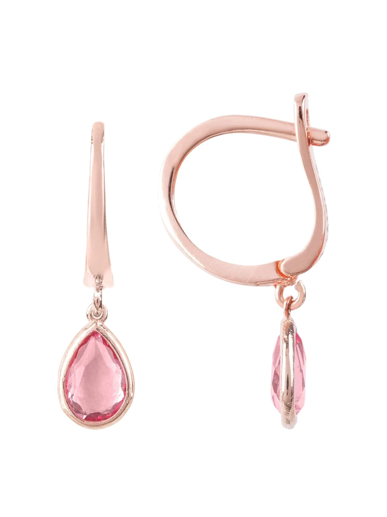 Latelita Pisa Mini Teardrop Earrings Rosegold Pink Tourmaline 5 Latelita Pisa Mini Teardrop Earrings Rosegold Pink Tourmaline - Image 3